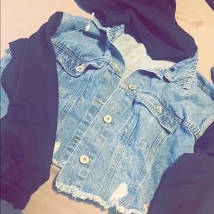 Jean jacket , size large half perfect condition